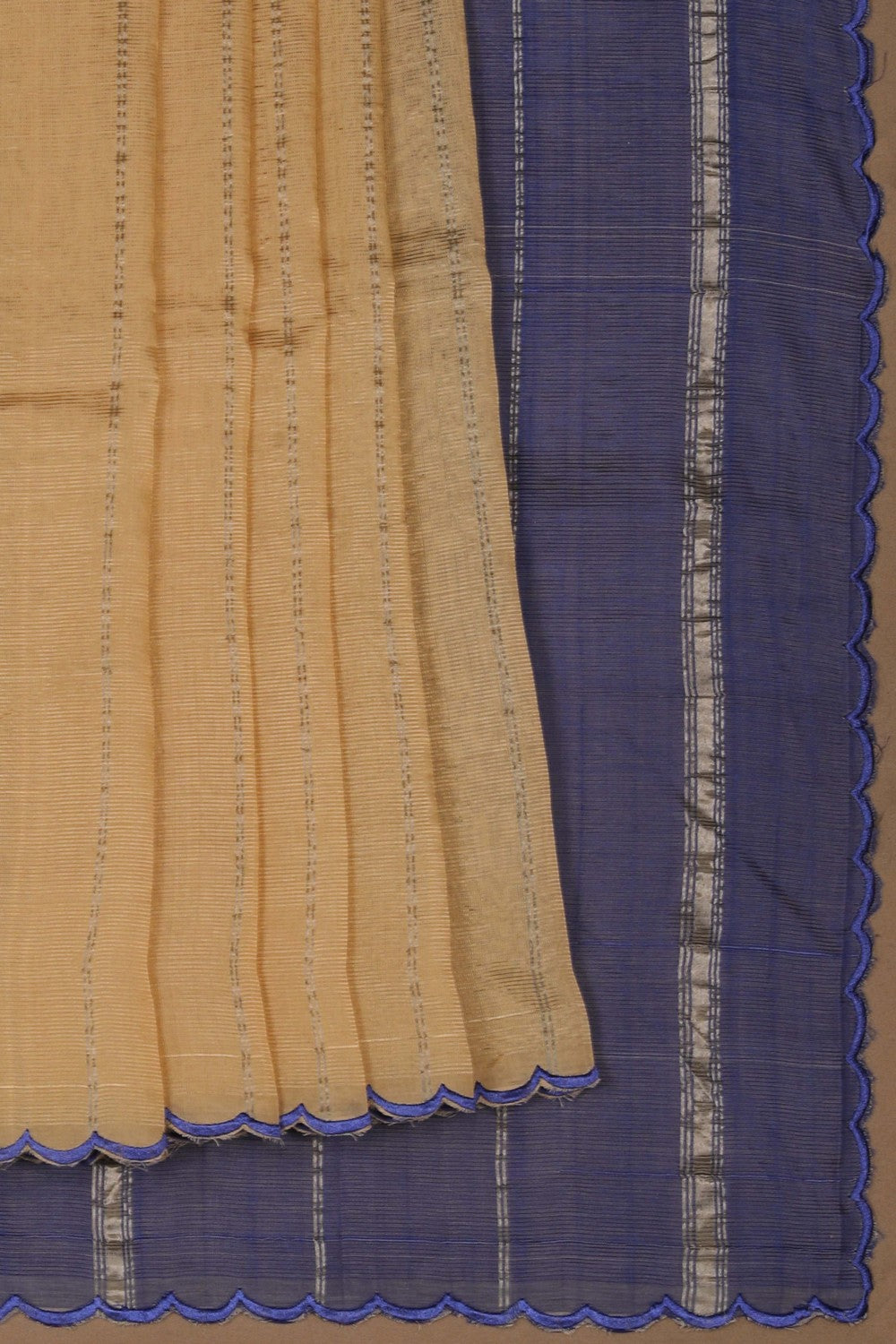 Image of Mangalgiri Silk Beige Saree